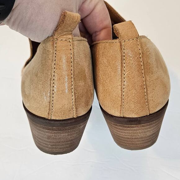 Lucky Brand Mahzan Flat Loafer Bootie Tan Leather Women's 10 Boho Chic - Picture 5 of 11